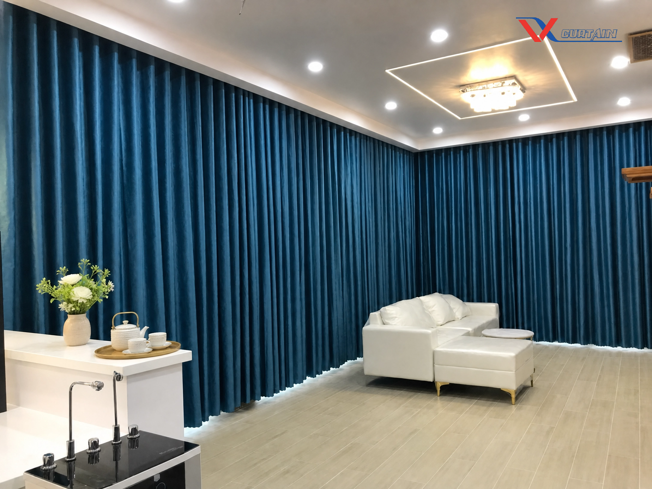 Rèm vải đơn sắc màu